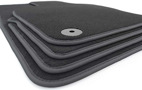 kh Teile Fußmatten (Velours), Premium Qualität Autoteppich, schwarz, 4-teilig