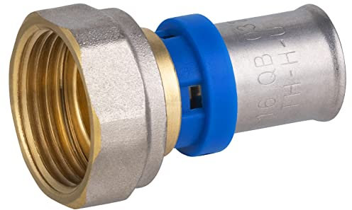 Raccordo dritto femmina Ø16 con dado girevole 3/4' multistrato a pressare | Connessione resistente e durevole | Ideale per impianti idraulici | Facile installazione | QUICK PLOMBERIE