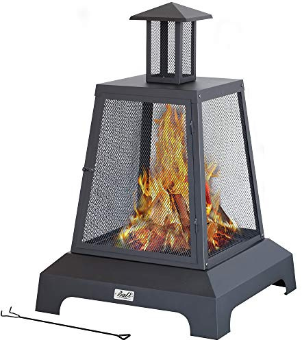 BALI OUTDOORS 28 inch Fire Pit Outdoor, Outdoor Wood Burning Fire Pit Large, Firepits for Outside Patio, Garden, Backyard