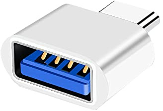 Adaptador de imán USB C a USB, Unidad, OTG Adaptador USB-C a USB-A Compatible con MacBook, Smartphones USB C y Periféricos Tipo-C (Blanco)