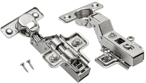 BRESKO 2-10 Stk Topfband Scharnier Möbelscharnier 26 mm Topfscharnier Scharniere Möbelband Topfbänder Schrankscharnier Möbel Schrank Klappenband (Innenanschlag mit Dämpfung, 4 Stück)