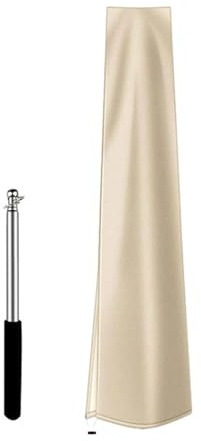 kowaku Regenschirm-Sonnenschirm-Abdeckung, staubdichte Marktschirm-Abdeckung, Hof-Gartenschirm-Abdeckung, Beige 190cm
