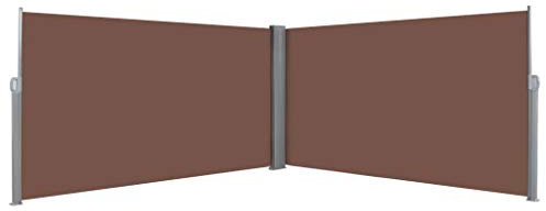 ARKEM Toldo Lateral retráctil 160x600 cm marrón Toldos Cortina Carpa Plegable PabellóN
