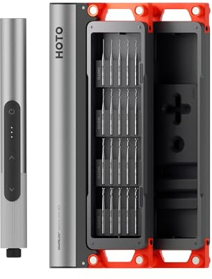 HOTO SNAPBLOQ D-A03 Mini Trapano a Batteria con 20 punte, Trapano a Mano Senza Fili a 3 velocità, Luci LED, Set di Trapani Elettrici per la Realizzazione di Gioielli, Resine, Legno, Plastica, DIY