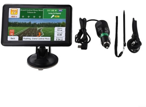Navigatore GPS per auto efficiente con display da 5 pollici e memoria da 8 GB, mappe europee, aggiornamenti gratuiti a vita