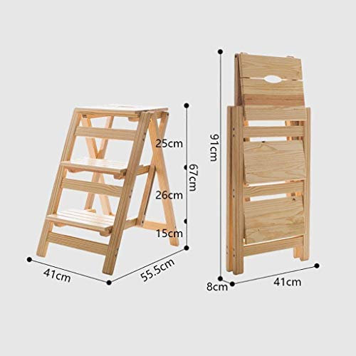 PLMNBQWE Multifunktionaler tragbarer Tritthocker, 3-stufiger klappbarer Tritthocker, multifunktionale Haushaltsleiter, tragbarer Blumenständer/Schuhbank/Lagerregal