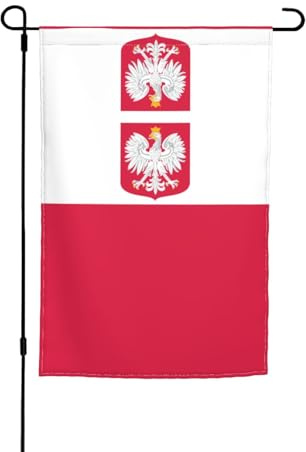 Banderas de jardín de la bandera de Polonia, bandera de verano de doble cara para exteriores, decoración perfecta de temporada, bandera de jardín de 12 x 18 pulgadas