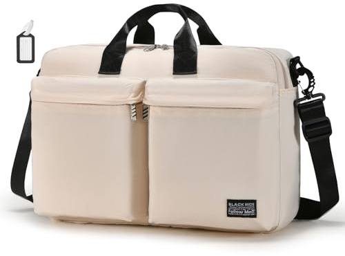 BAGZY Handgepäck Väska 40x30x10cm För Lufthansa British Airways Air France Faltbar Flygplan Resväska Vattenavvisande Travel Duffle Bag Med Laptop Kabin Weekender Carry On Bag För Dam Herr Beige
