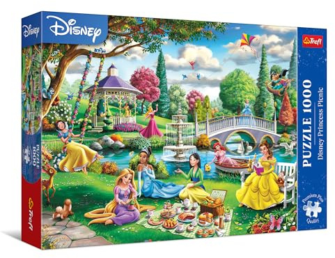Trefl - Puzzle 1000Teile Picknick mit den Prinzessinnen Premium Plus Disney
