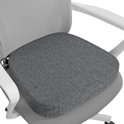 Set of 4 Cushioned Seat Pads for Kitchen Chairs Thick Upholstered Saddle Cushion Covers Garden Office Chair Cushions 43 x 41 x 3 cm Soft and Stylish