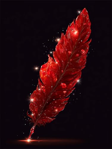 Puzzle 200 Pièces Adultes Plume Rouge, Défis Amusants Parfait pour la Détente Créativité, Puzzle 200 Pieces 35 x 25 cm