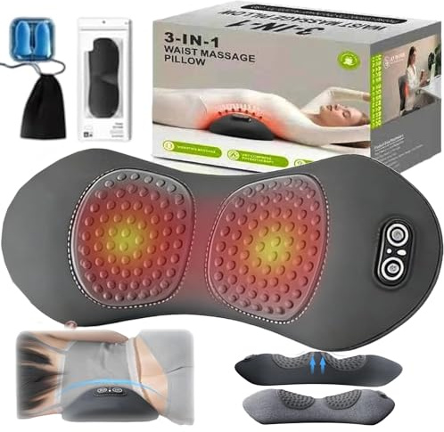 Vertebra 3-in-1 Fusion Massager, 2026 RüCkenmassagegeräT Testsieger Elektrisches MassagegeräT Mit WäRme, Vibration & LendenwirbelstüTze Gegen RüCkenschmerzen & Zur WirbelsäUlenentlastung (GRAY)