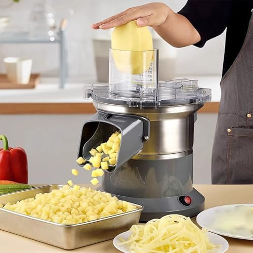 Cortador eléctrico de verduras, cortador automático de 200 W para cortar verduras y frutas de manera eficiente, aparato de cocina esencial para una fácil preparación de alimentos