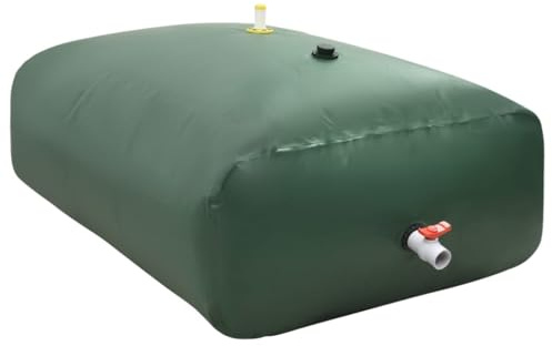 sephironlbb Depósito de agua plegable con grifo 2100 L PVC rectangular depósito de agua de lluvia para jardín sistema de riego manguera de jardín, aspersor, balcón, terraza, bancal alto, invernadero