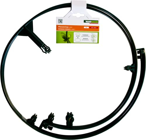 Windhager Pflanzenring Vario, Pflanzenstütze, Staudenhalter, Blumenstrütze, Strauchstütze, 35-50 cm, 3-Stück, Grün