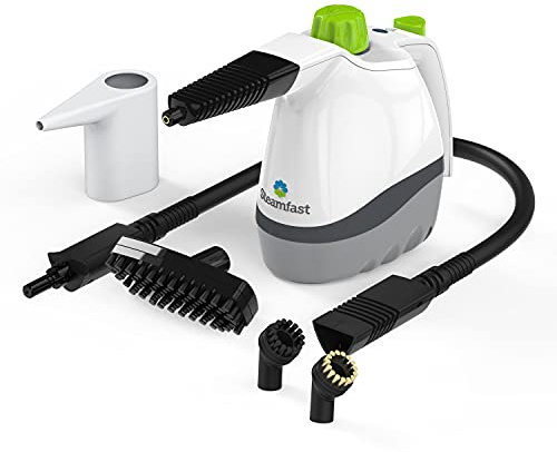 Steamfast SF-210 Handheld Steam Cleaner, 6 Accessories Included, 12-Foot Power Cord, Chemical-Free Steam, Heats Up in 3 Minutes, 6-Ounce Water Tank, Powerful Steam Removes Dirt, Grime, Grease and More