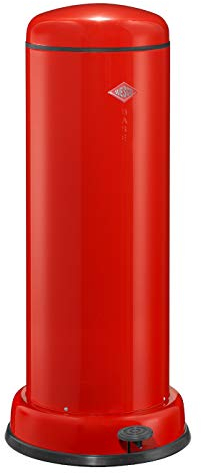 Wesco 134 731–02 déchets SMLR Big Baseboy Collecteur de déchets, Acier Inoxydable, Rouge, 38 x 38 cm
