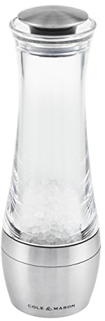 Cole & Mason H308792P Amesbury Macina Sale, Precision+, Macinatura Regolabile, Acciaio inossidabile, Acrilico, 190mm, Include 1 x Mulino