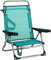ALCO Chaise de Plage en Aluminium Multiposition avec poignée et Pied arrière Pliable Vert 79,5 x 59,5 x 56 cm