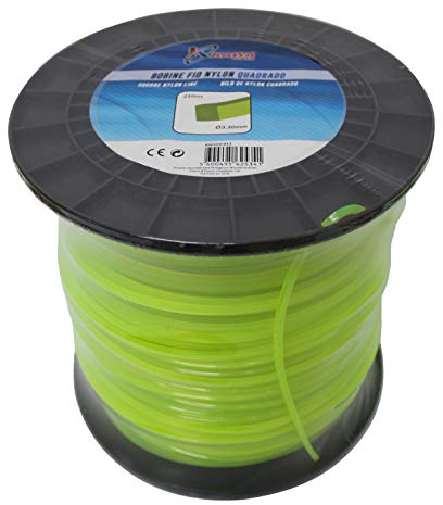 Hilo de nylon para desbrozadoras 3,3MM 210mt cuadrado Kawapower - Bricoferr