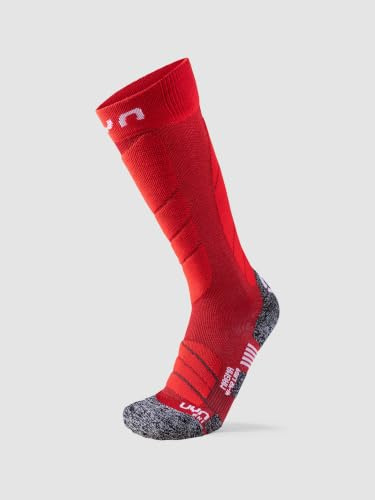 UYN Ski Magma Lady Magma Calza da Sci Donna, Donna, Dark Red/Red, 35/36