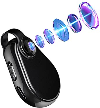RNNTK Telecamera Spia Nascosta,Mini Telecamera HD 1080P Telecamera Spia Telecamera Nascosta Portatile con Supporto Grandangolare 150 ° Visione per Telecamera di Sicurezza ​Domestica-Nero 256 GB