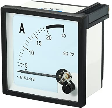 YOKIVE Analogico Pannello Amperometro SQ72 Ampere Metro AC 0-20A | SQ72 Ampere Metro Corrente Tester, Ottimo per Ufficio, Arte, Casa, Giornalmente Utilizzo
