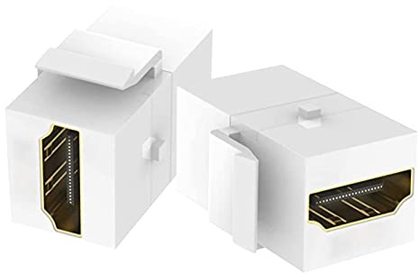 HuYan DisplayPort Keystone Jack | Socket Panel Jack Adapter | Wandhalterung Modul Verlängerung gerader Kopf für Streaming Video Player Projektoren Blu-ray Player