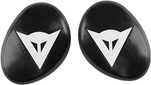 Dainese - Knee Slider Rss 4.0, Knieschoner für Motorräder, Ersatz-Knieschutz für Motorräder, für Männer und Frauen, Schwarz/Weiß, N