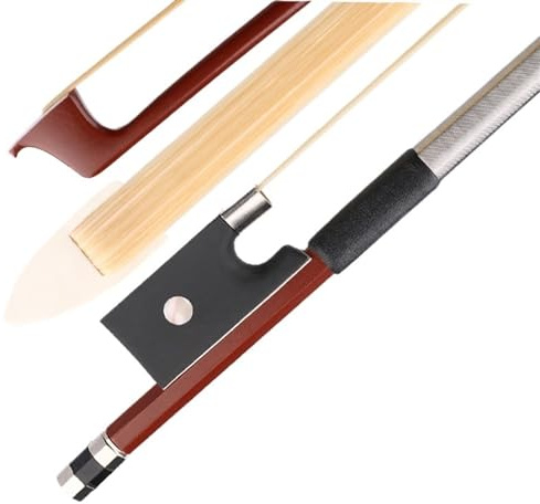 Geigenbogen voller Größe Geigenbogen Mahagoni Abgerundeter Pferdeschwanz Handgefertigt 4/4-1/8 Professioneller Geigenbogen (Color : 1/8)