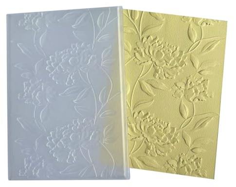 Arriettycraft 3D Pfingstrosen-Blumen Kunststoff-Prägeschablonen für Kartenherstellung oder Journaling Blüten-Prägeschablone für Papierbasteln