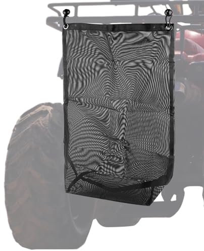 XIHIRCD Sacco Spazzatura UTV, Sacco Spazzatura Fuoristrada Nero Sacco Spazzatura UTV in Rete con Cordino Elastico Plastica Organizzatore per Spazzatura UTV Accessori Universali per Fuoristrada, ATV