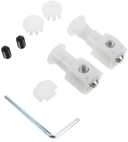 KONTONTY Set Bulloni e Guarnizione per Serbatoio del Water a Montaggio Laterale, Viti di Fissaggio Resistenti e Anti-ruggine per Wc da Parete, Kit di Ricambio per Sanitari Bagno,
