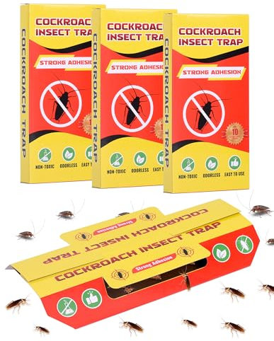 30 Pezzi Trappole Scarafaggi e Blatte Trappola per Eliminare Scarafaggio Atossico e Insapore Anti Blatte per Casa, Cucina, Bagno, Soggiorno, Armadio, Ufficio, Proteggere Bambini e Animali Domestici