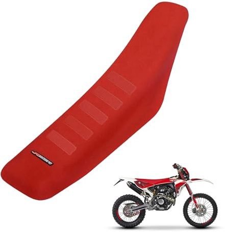 Funda Asiento Moto de Goma Universal para Fantic XMF125 XX XXF Enduro Rojo | Uso en moto de cross, Motocross, Enduro, Motard y Rally, para FANTIC XMF125 XX XXF XE XEF 50cc 125cc 250cc 450cc 2T 4T