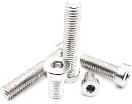 M3 M4 M5 M6 Edelstahl-Innensechskant-Innensechskantschraube mit dünnem, flachem Kopf, 10 Stück, M5x20mm