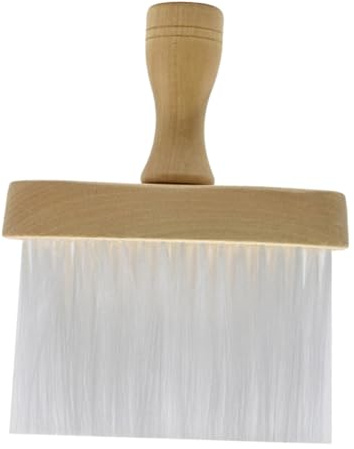 Healeved Cepillo De Peluquería Para Cuello Mango De Madera Kit De Corte De Pelo Herramienta De Depilación Para Peluquero Uso Profesional Doméstico Blanco