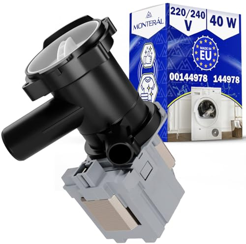 Pumpe Elektrische Waschmaschine 40W Code 00144978 00145787 für Siemens | für Bosch - MADE IN EU - Garantie 10 Jahre - MONTERAL