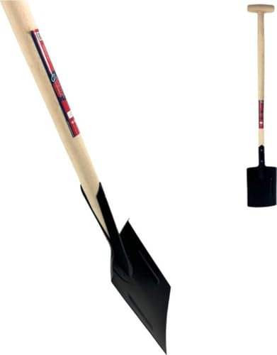 Synx Tools Spaten Verstärkt Mit Stahl 110cm - Geschweißte Metalle - Spaten mit Trittbrett - Spaten - Bodenbearbeitungsmaschinen