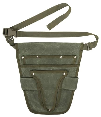 MagiDeal Garden Tool Pouch Utility Belt Apron Tool Waist Pouch Garden Waist Belt for Mechanics, Green