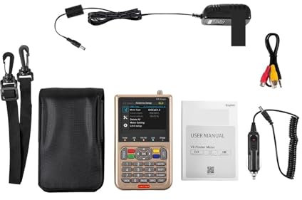 Rilevatore satellitare, V8 2/Finder Meter DVB-S/DVB-S2X Parabol Locator Finder Satellite FTA Ricevitore satellitare TV digitale HD LCD MPEG-2/4 H.264 per la regolazione dell'antenna satellitare(V8 Fin