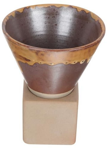 Alipis Japanische Grobkeramische Kaffeetasse 200ml aus Keramik mit Kegelförmigem Design Manuelle Zubereitung und Einfache Reinigung für Täglichen Kaffeegenuss