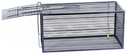 Piège À Chat, Cage for Animaux, Piège en Métal Robuste, Double Couche, Robuste, Cage for Chat, Toutes Tailles Adaptées Aux Petits Animaux(53 * 19 * 19CM)