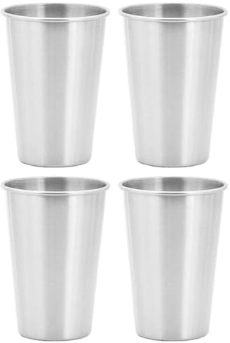 Bicchieri in acciaio inossidabile, boccali da birra in metallo impilabili da 4 pezzi da 500 ml per uso interno campeggio