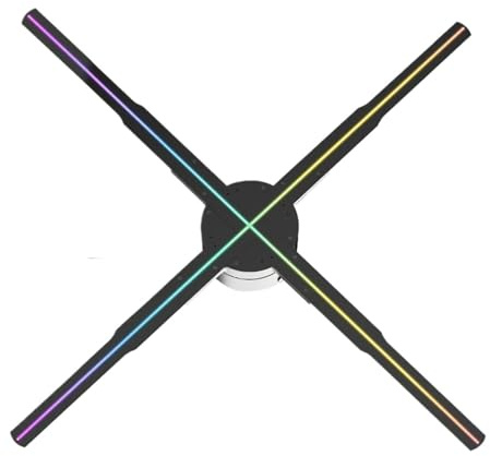 Proiettore olografico 3D HD da 56 cm con ventola Naked Eye, 678 LED, display pubblicitario remoto, supporto for immagini, video, GIF, logo, connessione WIFI