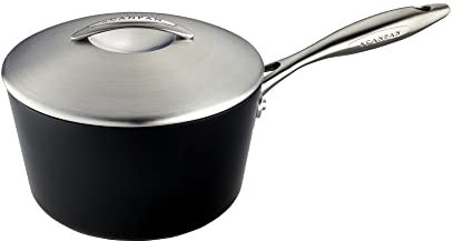 SCANPAN Professional 2 qt Saucepan with Lid - Easy-to-Use Nonstick Cookware - Dishwasher, Metal Utensil & Oven Safe - Made in Denmark
