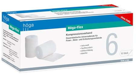 Höga-Pharm, Höga-Flex 6 cm x 4 m, naturweiss, a 10 Stück pro Packung, 1er Pack (1 x 1 Stück)