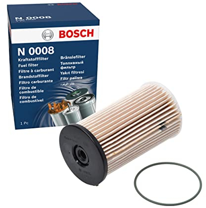 Bosch N0008 Car Diesel Filter - Separates Particles and Water from Fuel - Protects the Injection System