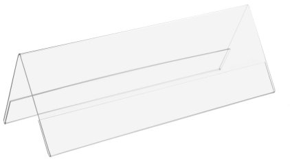 unbekannt 12 Stück Tischaufsteller 1/2 Din A4 je Seite (Din A4 Blatt längs gefaltet) Transparent Polystyrol minimalistisch