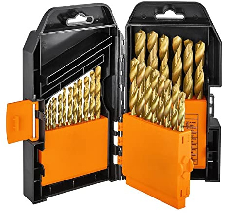 WARRIOR 29-Piece Titanium Nitride High Speed Steel Drill Bit Set